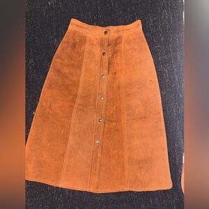 Vintage Suede Skirt